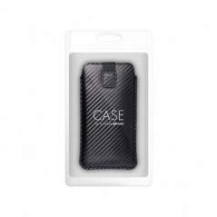XIAOMI Redmi Note 10 Pro Univerzálne puzdro Pocket Carbon Carbon pattern  Black 