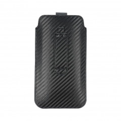 Apple iPhone 12 mini Univerzálne puzdro Pocket Carbon Carbon pattern  Black 