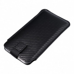 XIAOMI Redmi Note 10 Univerzálne puzdro Pocket Carbon Carbon pattern  Black 