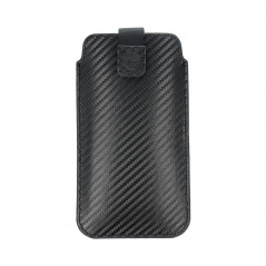 XIAOMI Redmi Note 10S Univerzálne puzdro Pocket Carbon Carbon pattern  Black 