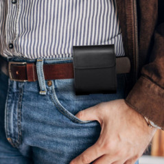 Samsung Galaxy Z Flip3 5G Univerzálne puzdro, Horizontal holsters, Belt Holster ROYAL Crazy Horse Black 