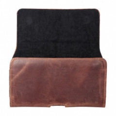 Apple iPhone 14 Univerzálne puzdro, Horizontal holsters, Belt Holster ROYAL Crazy Horse Brown 