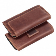 Samsung Galaxy S21 Ultra 5G Univerzálne puzdro, Horizontal holsters, Belt Holster ROYAL Crazy Horse Brown
