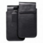 Samsung Galaxy A12 Univerzálne puzdro, Belt Holster ROYAL - Leather universal flap pocket Black