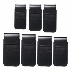 Samsung Galaxy A12 Univerzálne puzdro, Belt Holster ROYAL - Leather universal flap pocket Black