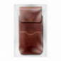 Apple iPhone 12 Univerzálne puzdro, Belt Holster ROYAL - Leather universal flap pocket Brown