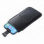 Apple iPhone 12 Univerzálne puzdro, Belt Holster ROYAL - Leather universal flap pocket Black