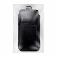 Apple iPhone 12 Univerzálne puzdro, Belt Holster ROYAL - Leather universal flap pocket Black