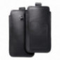 XIAOMI Redmi Note 10 Univerzálne puzdro, Belt Holster ROYAL - Leather universal flap pocket Black