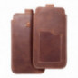 XIAOMI Redmi Note 10 Univerzálne puzdro, Belt Holster ROYAL - Leather universal flap pocket Brown