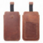 XIAOMI Redmi Note 10 Univerzálne puzdro, Belt Holster ROYAL - Leather universal flap pocket Brown