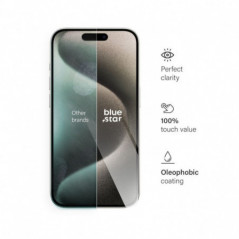 Apple iPhone 15 Tempered glass Blue Star 9H Transparent