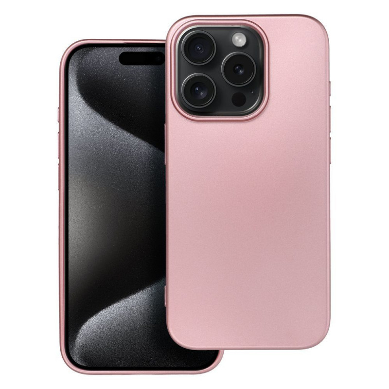 Apple iPhone 15 Pro Case Metallic Pink