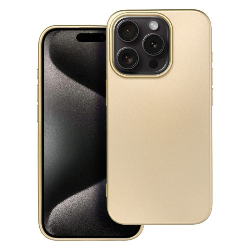 Apple iPhone 15 Pro Case Metallic Gold