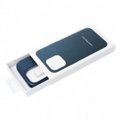 Apple iPhone 16 Pro Case Leather Mag Cover Elegant  MagSAFE  Indigo blue