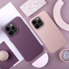 Apple iPhone 16 Pro Case Leather Mag Cover Elegant  MagSAFE  Sand pink