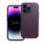 Apple iPhone 16 Pro Case Leather Mag Cover Elegant  MagSAFE  Dark violet