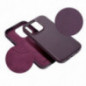 Apple iPhone 16 Pro Case Leather Mag Cover Elegant  MagSAFE  Dark violet