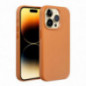 Apple iPhone 16 Case Leather Mag Cover Elegant  MagSAFE  Orange