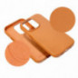 Apple iPhone 16 Case Leather Mag Cover Elegant  MagSAFE  Orange
