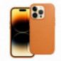 Apple iPhone 16 Pro Max Case Leather Mag Cover Elegant  MagSAFE  Orange