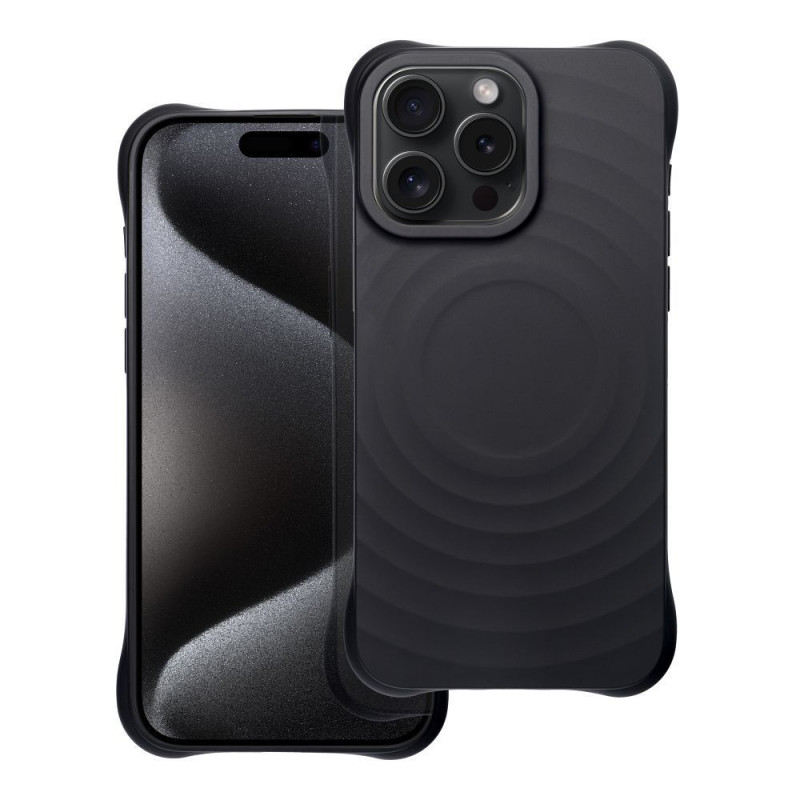 Apple iPhone 16 Pro Max Case Silicone Zephyr Mag Elegant  MagSAFE  Black