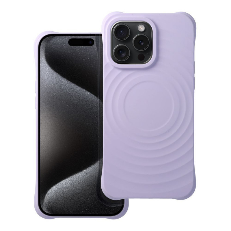 Apple iPhone 16 Pro Max Case Silicone Zephyr Mag Elegant  MagSAFE  Lilac