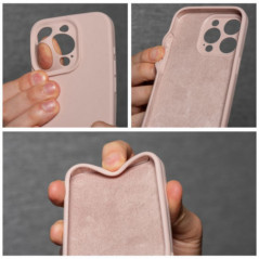 Apple iPhone 15 Pro Case Silicone 2mm Sand pink