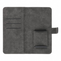 XIAOMI Redmi 12 Univerzálne puzdro, Wallet Cases COMMON book Elegant, Soft lining inside  Black