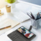 XIAOMI Redmi 12 Univerzálne puzdro, Wallet Cases COMMON book Elegant, Soft lining inside  Black