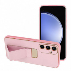 Samsung Galaxy S24 FE Case LEATHER Case Kickstand Pink