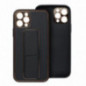 Samsung Galaxy S24 FE Case LEATHER Case Kickstand Black
