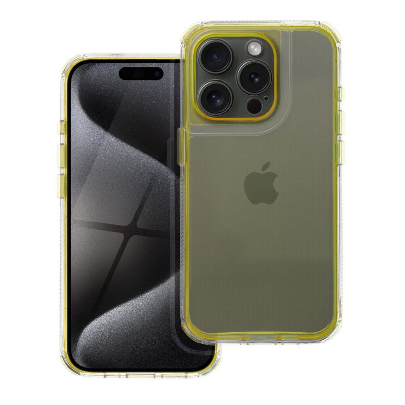Apple iPhone 15 Pro Case Matrix Clear Yellow