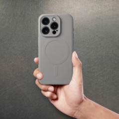 Apple iPhone 16 Pro Max Case Silicone Mag Cover MagSAFE  Titanium