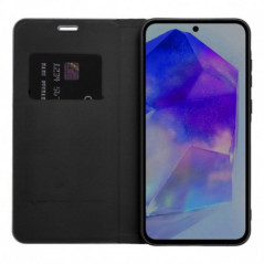 Samsung Galaxy A16 Wallet Cases LUNA Book Carbon Carbon Fibre, Elegant  Black