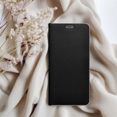 Samsung Galaxy A16 Wallet Cases LUNA Book Carbon Carbon Fibre, Elegant  Black