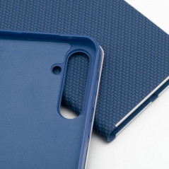 Samsung Galaxy A16 Wallet Cases LUNA Book Carbon Carbon Fibre, Elegant  Blue