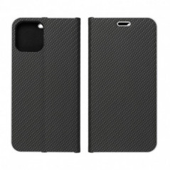 Apple iPhone 16 Pro Max Wallet Cases LUNA Book Carbon Carbon Fibre, Elegant  Black