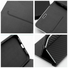 Apple iPhone 16 Pro Max Wallet Cases LUNA Book Carbon Carbon Fibre, Elegant  Black