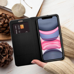 Apple iPhone 16 Pro Max Wallet Cases LUNA Book Carbon Carbon Fibre, Elegant  Black