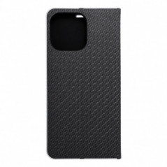 Apple iPhone 16 Pro Max Wallet Cases LUNA Book Carbon Carbon Fibre, Elegant  Black