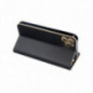 Apple iPhone 16 Wallet Cases LUNA Book Gold Elegant  Black