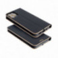 Apple iPhone 16 Wallet Cases LUNA Book Gold Elegant  Black