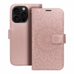 Apple iPhone 16 Pro Wallet Cases MEZZO Book Mandala  Rose gold