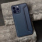 Apple iPhone 16 Pro Max Wallet Cases Razor Book Carbon Fibre, Carbon pattern  Blue