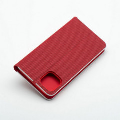 Apple iPhone 16 Wallet Cases LUNA Book Carbon Carbon Fibre, Elegant  Red