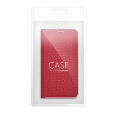 Apple iPhone 16 Wallet Cases LUNA Book Carbon Carbon Fibre, Elegant  Red