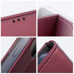Apple iPhone 16 Wallet Cases Smart Magneto book Burgundy