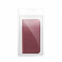 Apple iPhone 16 Wallet Cases Smart Magneto book Burgundy