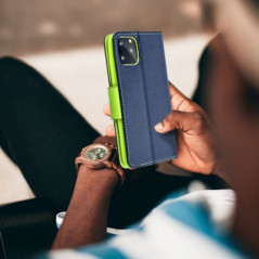 Samsung Galaxy S25 Ultra Wallet case Fancy Book Navy / Lime